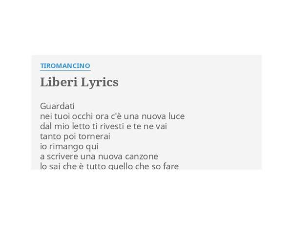 Liberi it Lyrics [Topi con le ali]